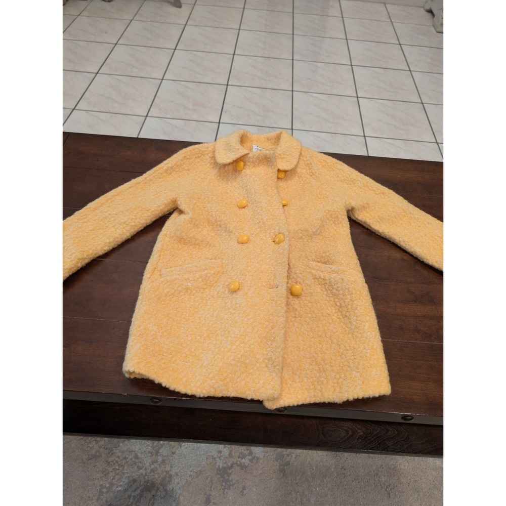 vintage pepco 1995 new work knit coat‎ yellow